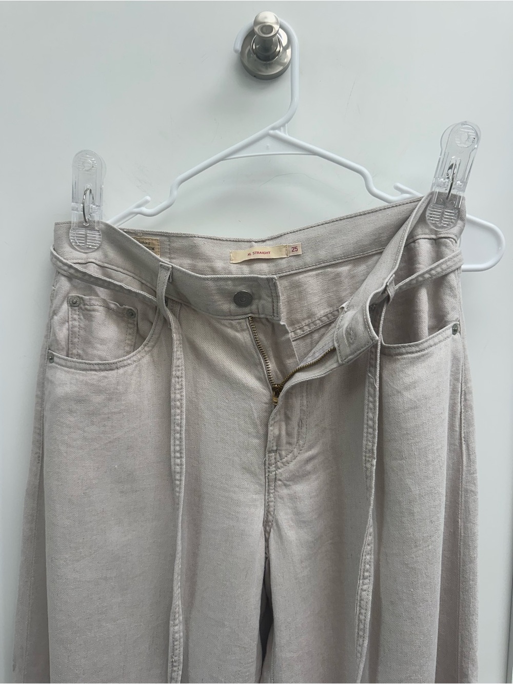 LEVI’S XL BAGGY STRAIGHT LINEN BLEND WOMEN'S PANTS (size waist 25, length 29) - Picture 10 of 12